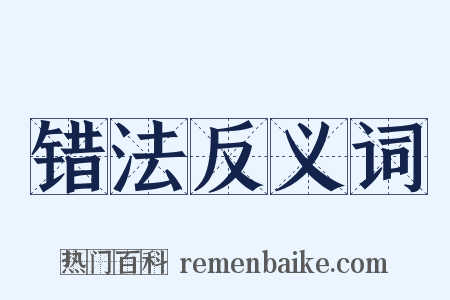 错法反义词是什么意思的图片